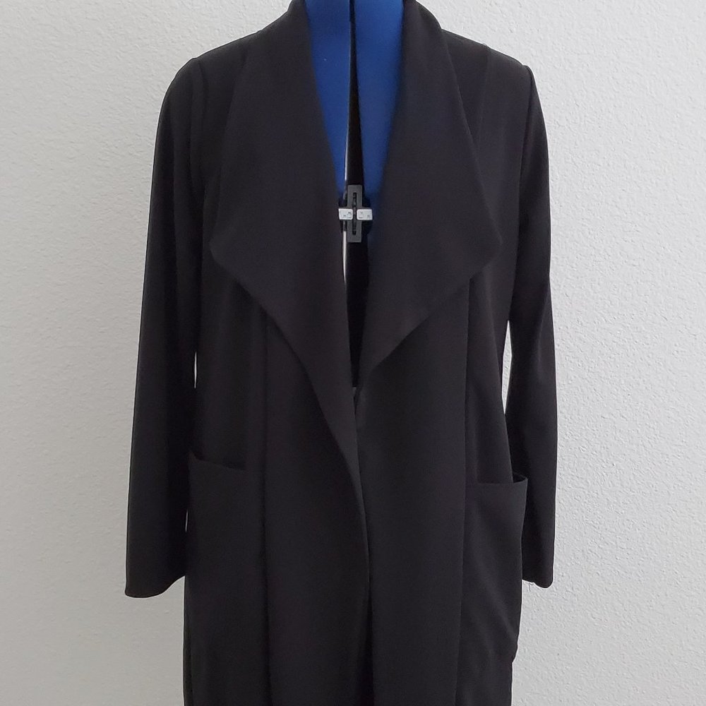 Boohoo Light Women's Jacket Cardigan Outerwear Workwear with Pockets Mid-Length - Picture 3 of 5